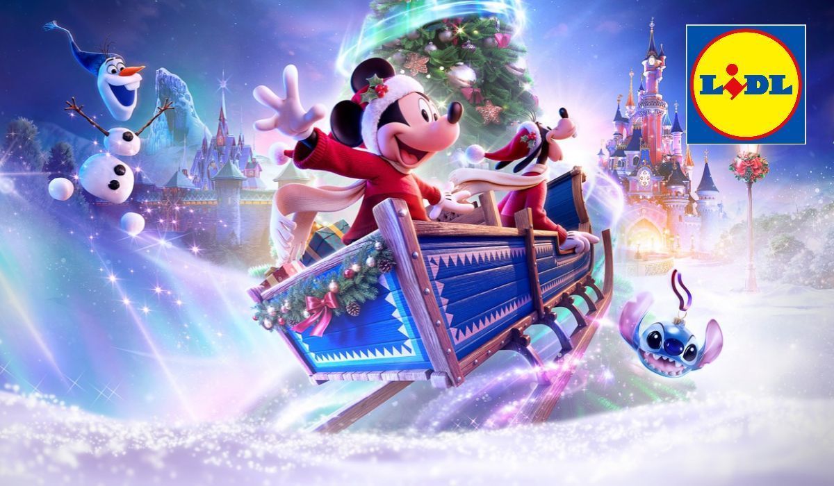 Disneyland Paris Bild mit Mickey Mouse und Olaf