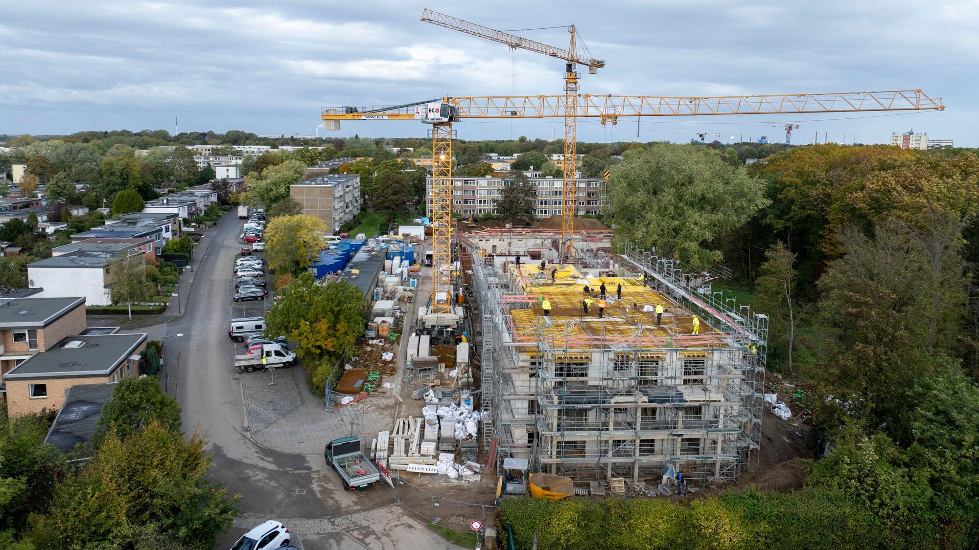 Die GAG Immobilien AG errichtet bei ihrem Neubauprojekt Elias-Gut-Straße zahlreiche neue Wohnungen.