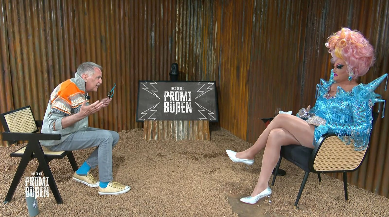 Einsicht zeigte Eike Immel bei der „Runde der Schande“ gegenüber Moderatorin Olivia Jones keine. (Bild: Joyn)