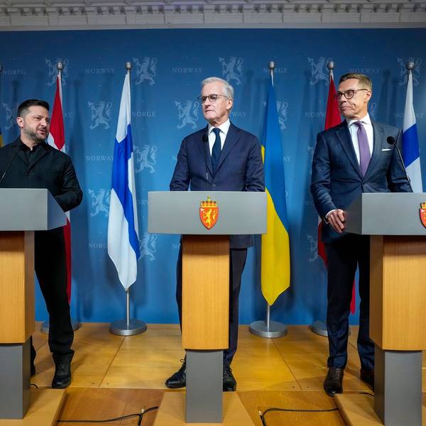 Ukraine-Krieg - Selenskyj trifft Støre und Stubb