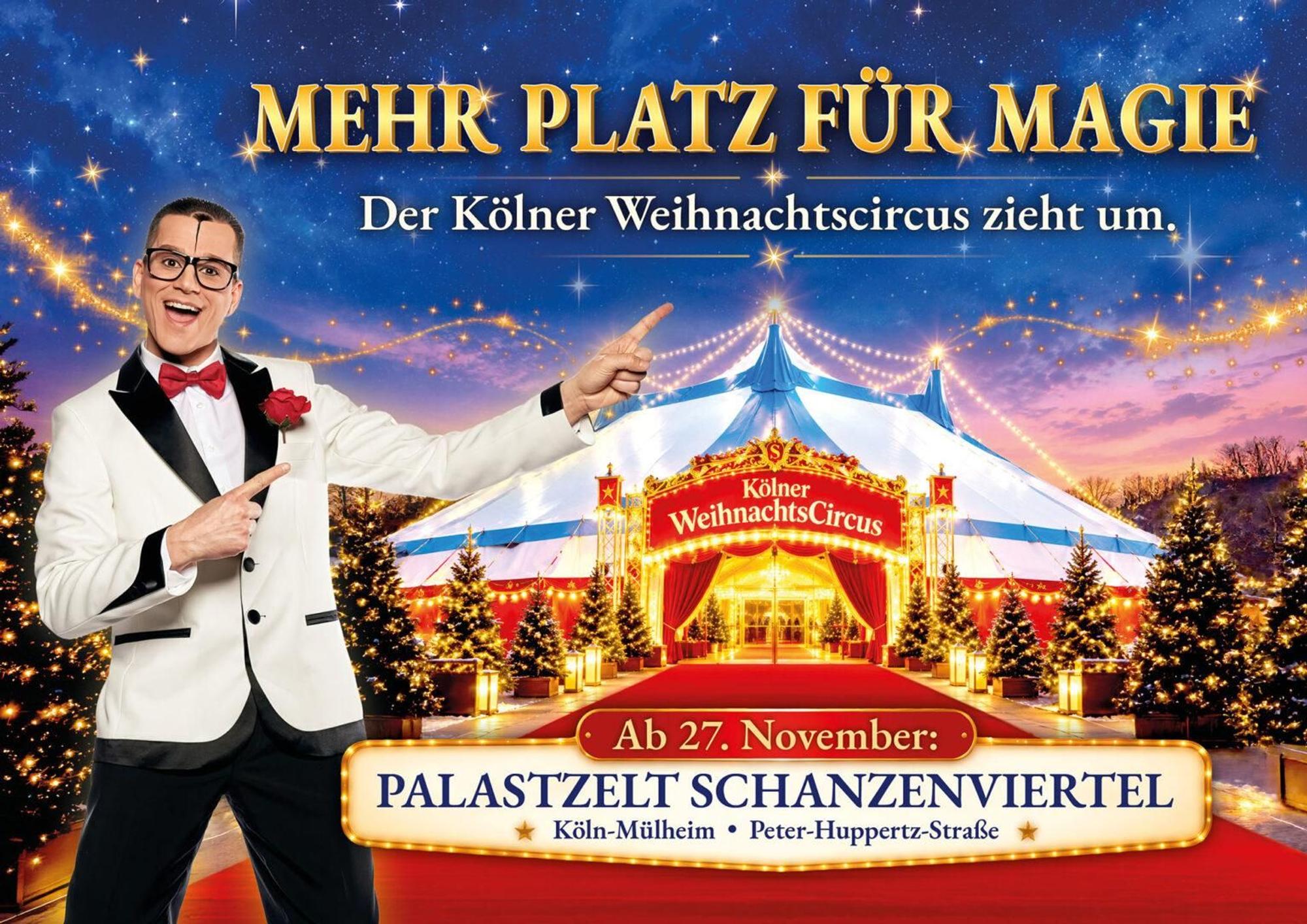 Plakat: Kölner Weihnachtscircus ab 27. November im Schanzenviertel