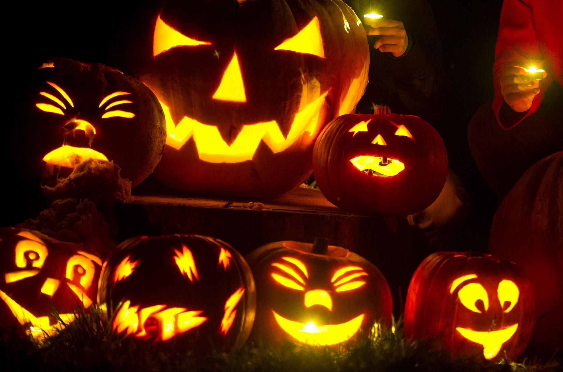 Halloween Kürbis Gesichter Symbol