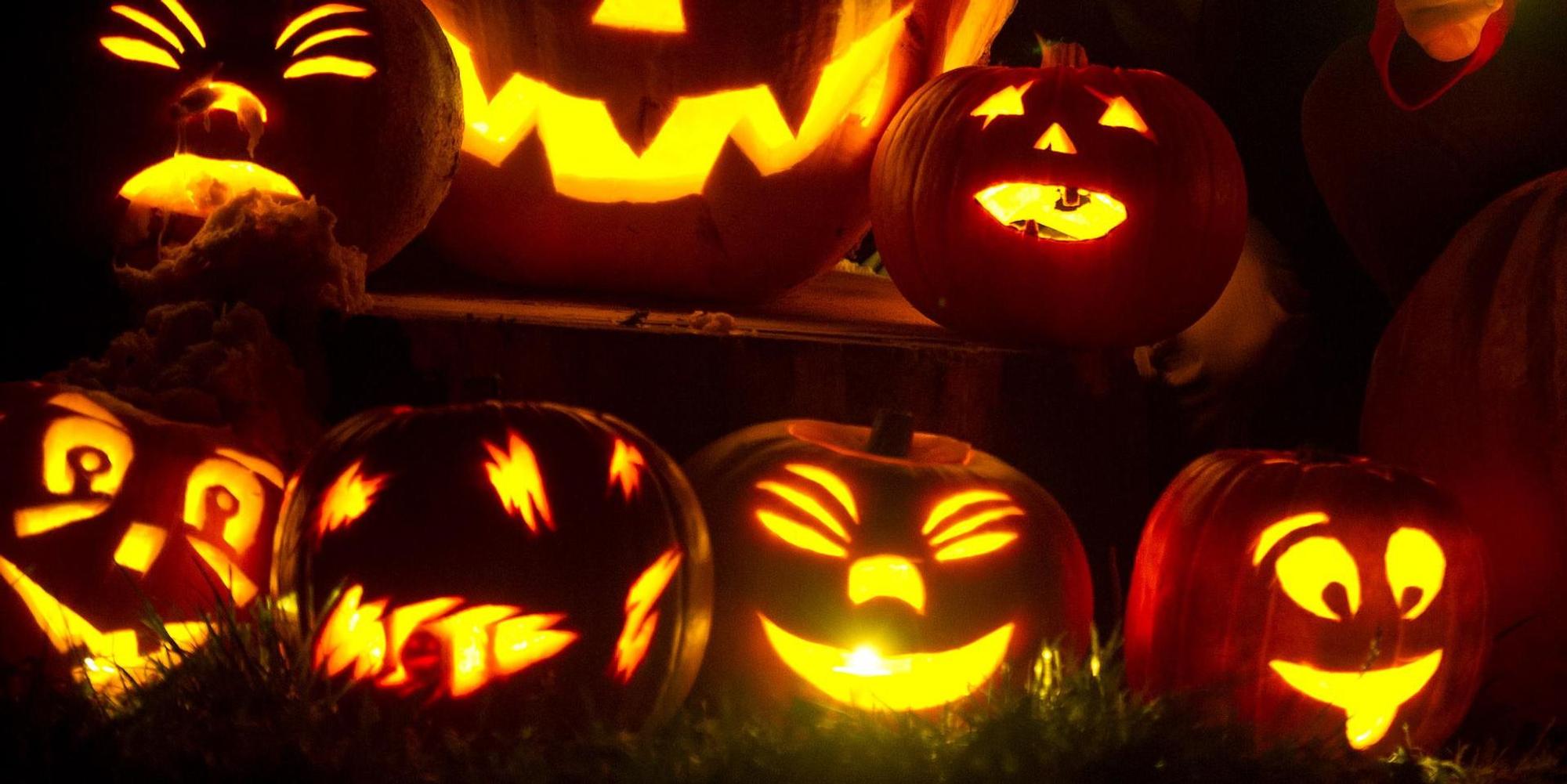 Halloween Kürbis Gesichter Symbol