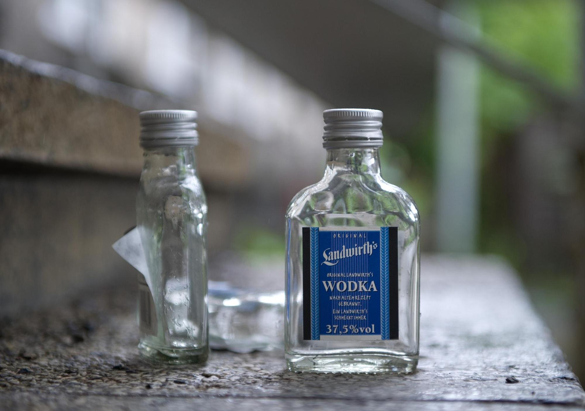 wodka auf treppe
