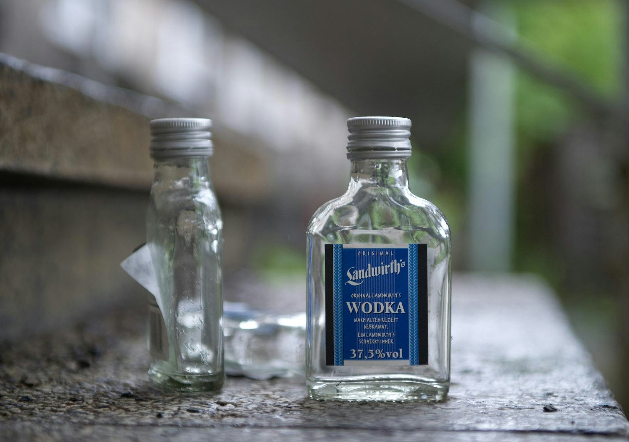 wodka auf treppe