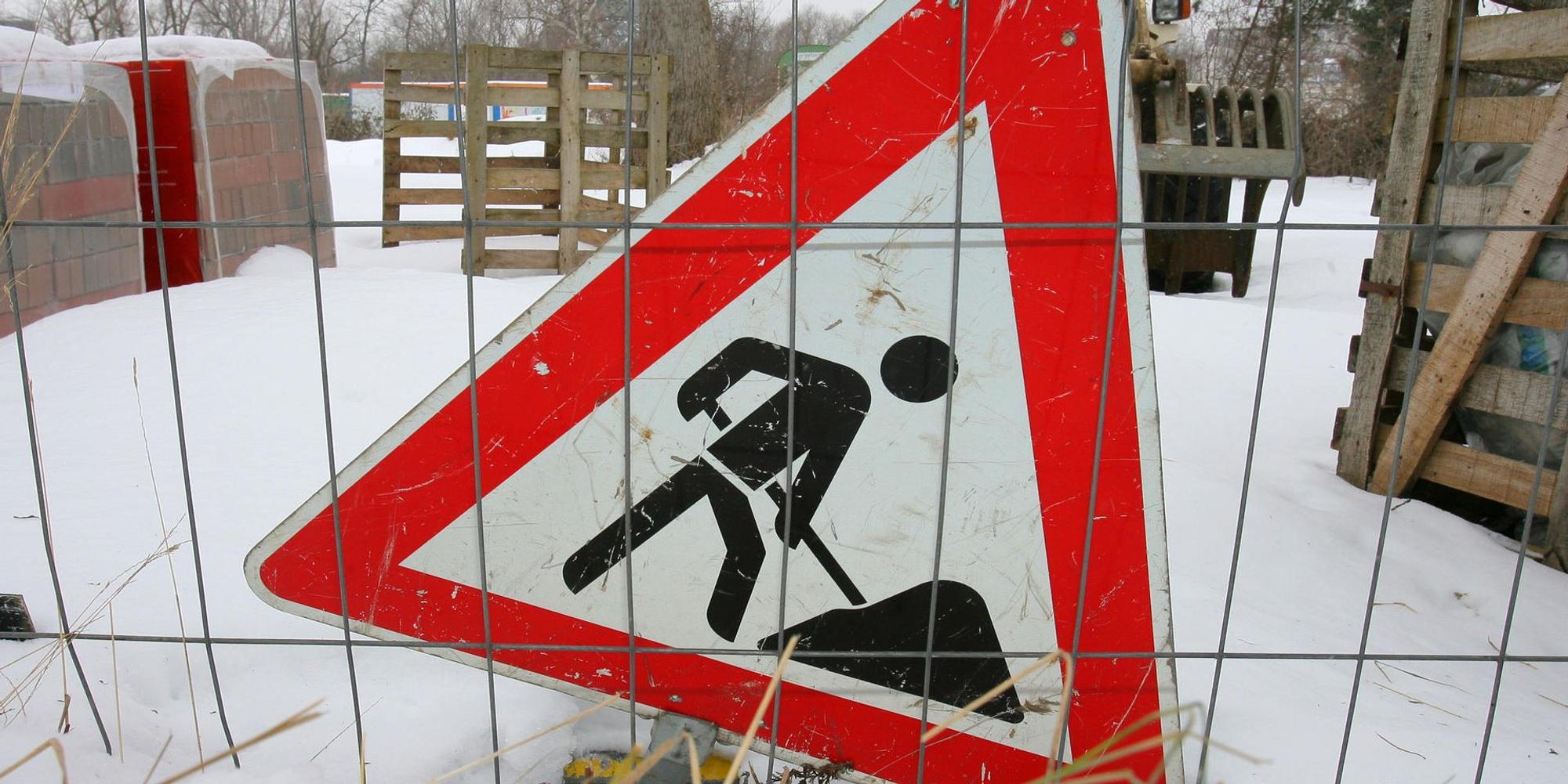 Baustellenschild