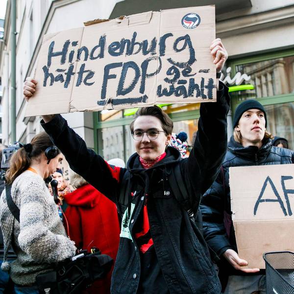 Demo gegen Kemmerich-Wahl