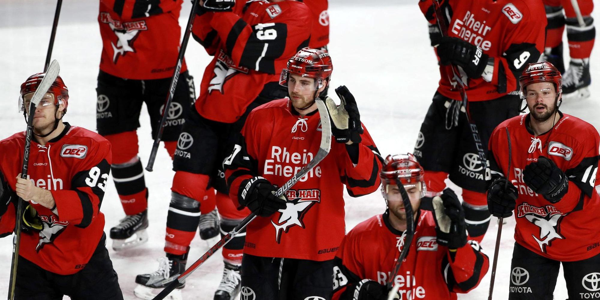 Haie Spieler auf dem Eis