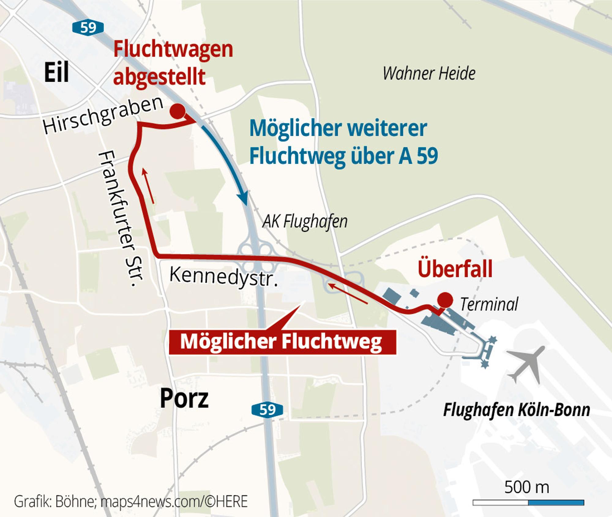 Überfall möglicher Fluchtweg Grafik 2