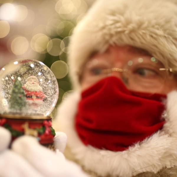 Weihnachtsmann Glaskugel