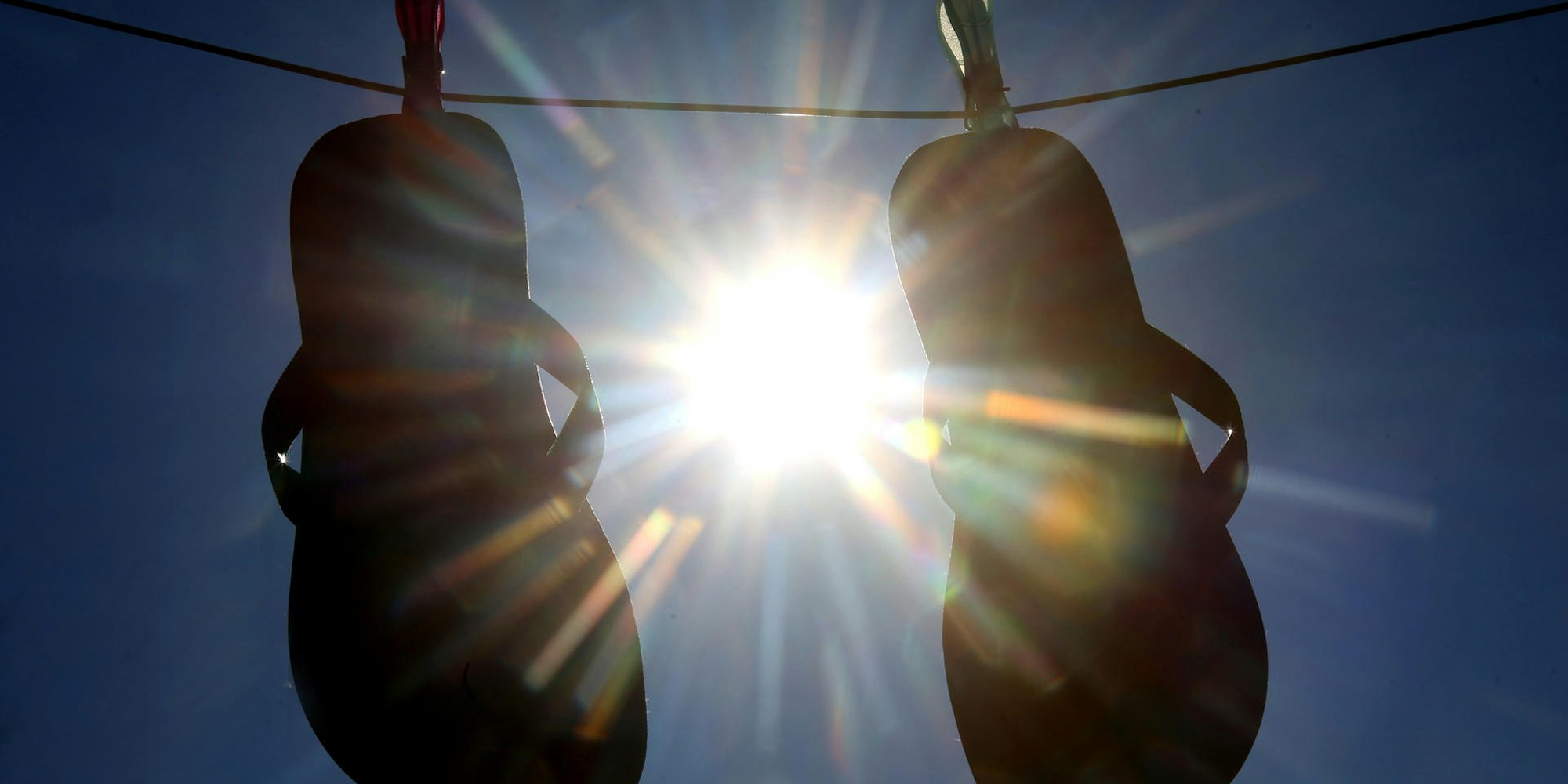 Flip Flops an der Leine