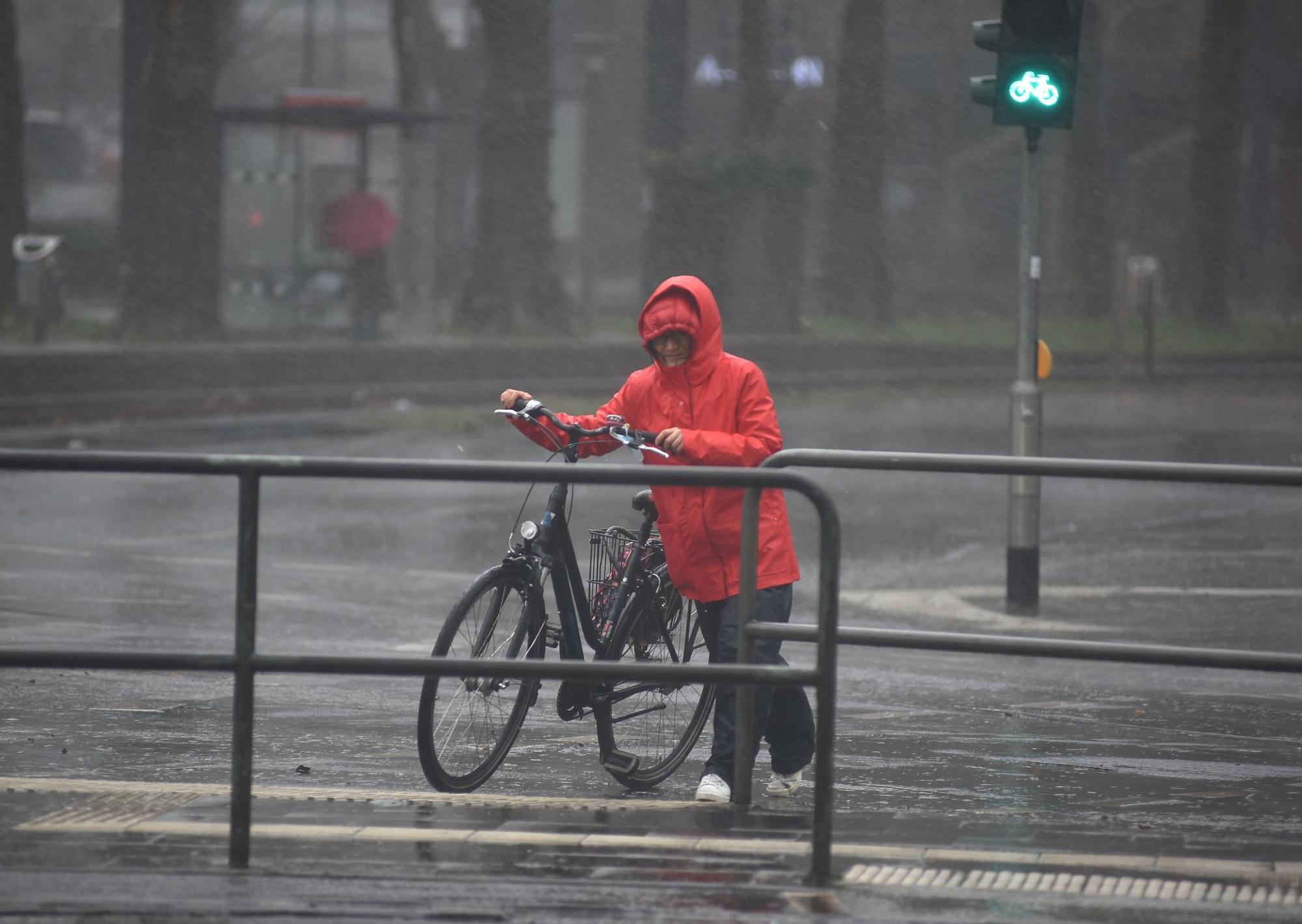 Radfahrer Sturm Zeynep