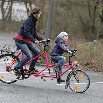 Tandemfahren mit Kind - ein Versuch 8.4.16