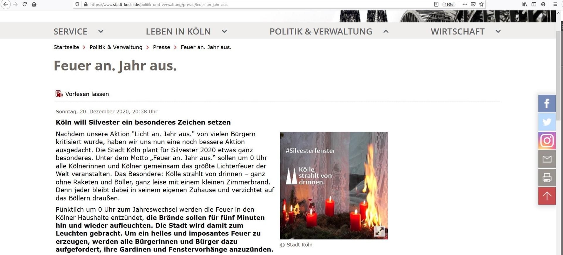 Feuer an Jahr aus