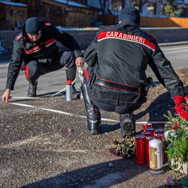 Carabinieri an der Unfallstelle
