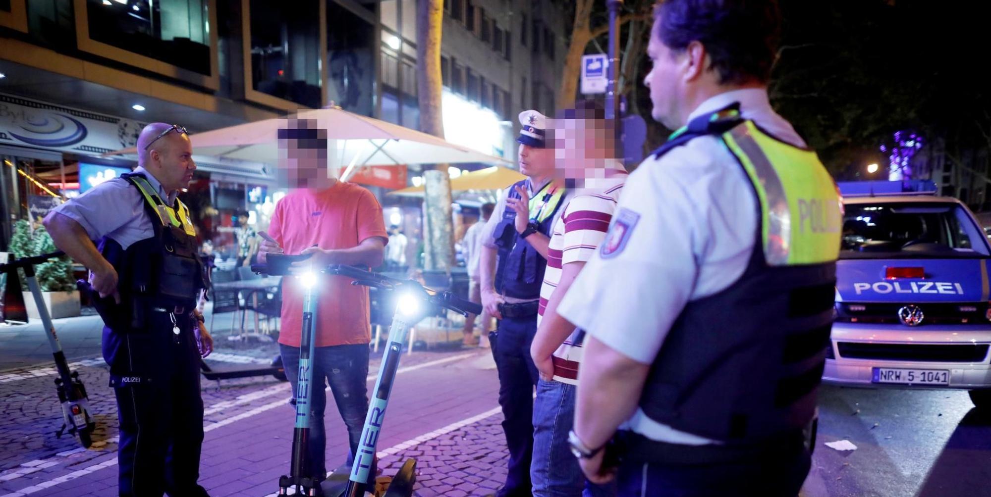 gepixelt Escooter Polizei