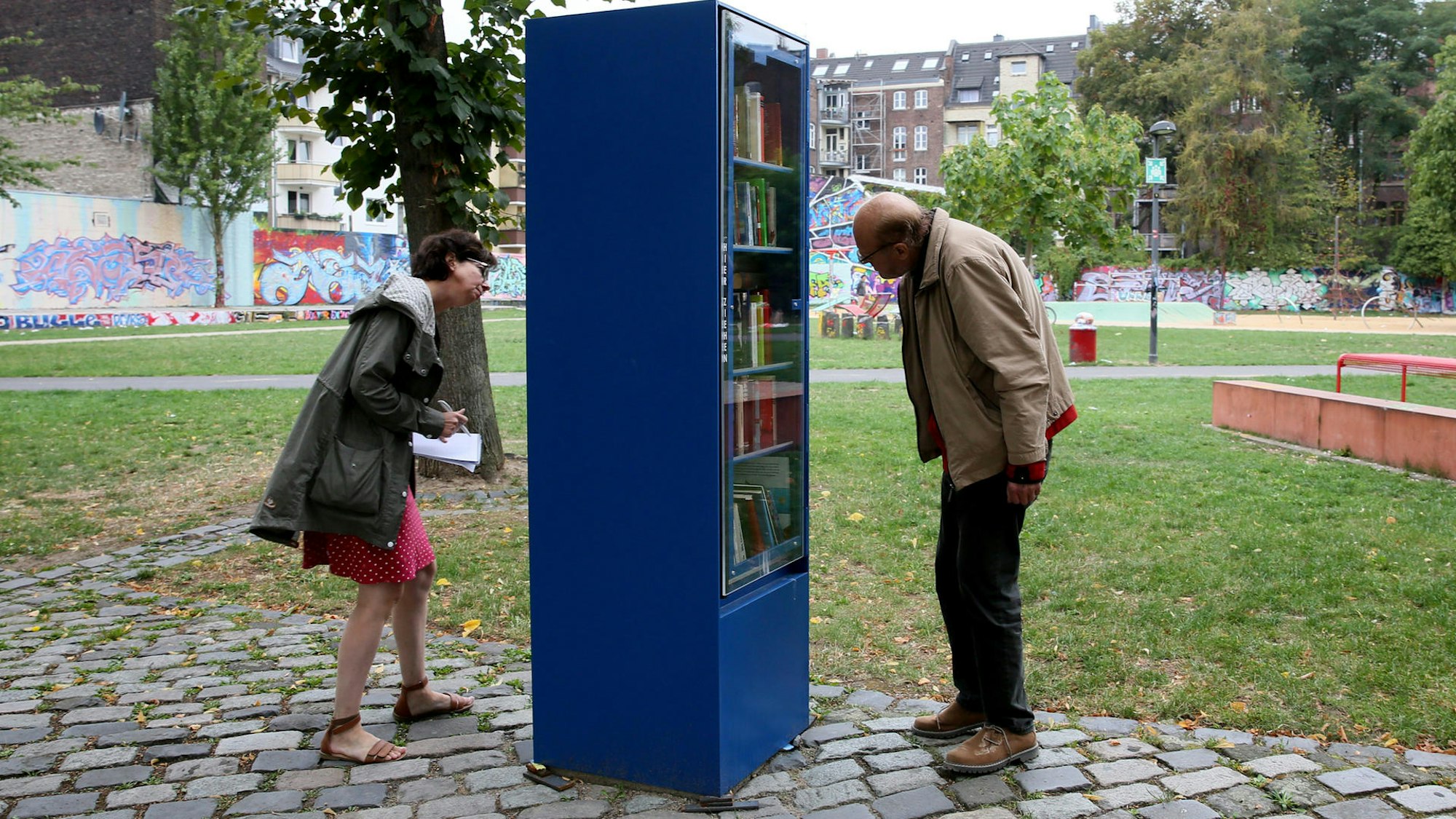Der Bücherschrank im Bürgerpark in Mülheim