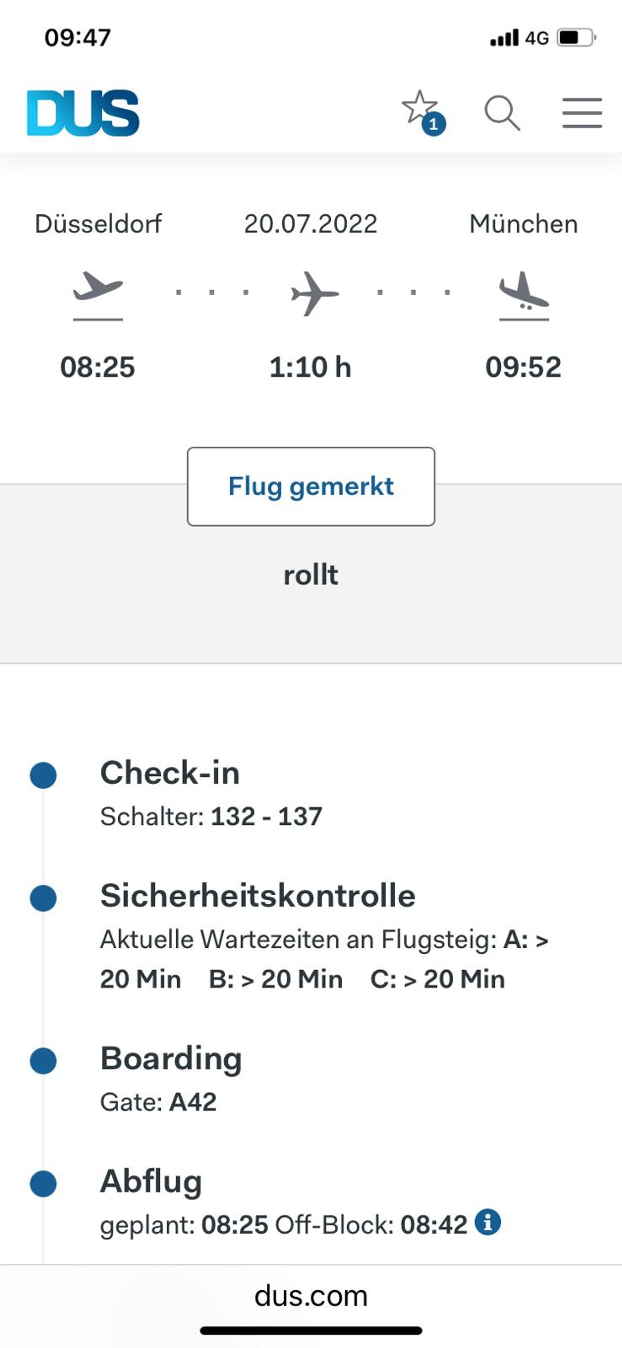 Hinweis Wartezeiten