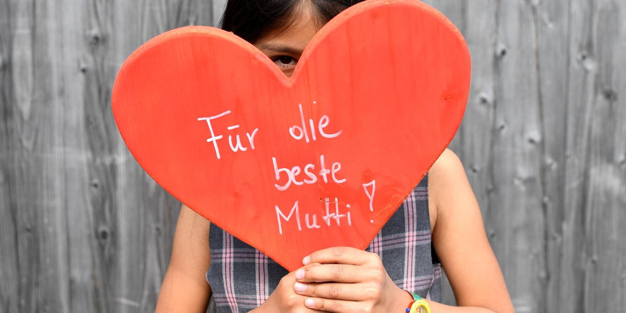 muttertag schild kind für die beste mama der welt