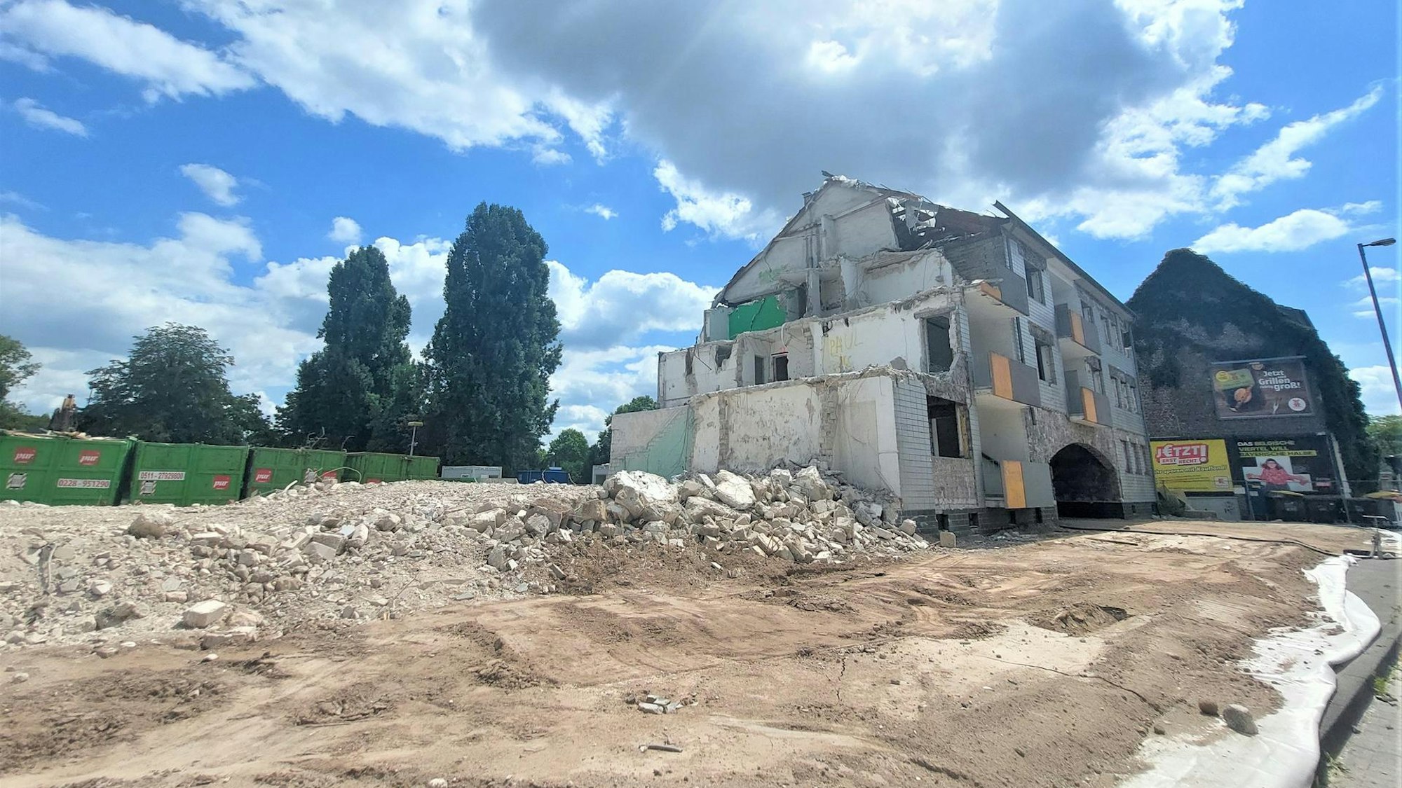 Die Baustelle an der Amsterdamer Straße.