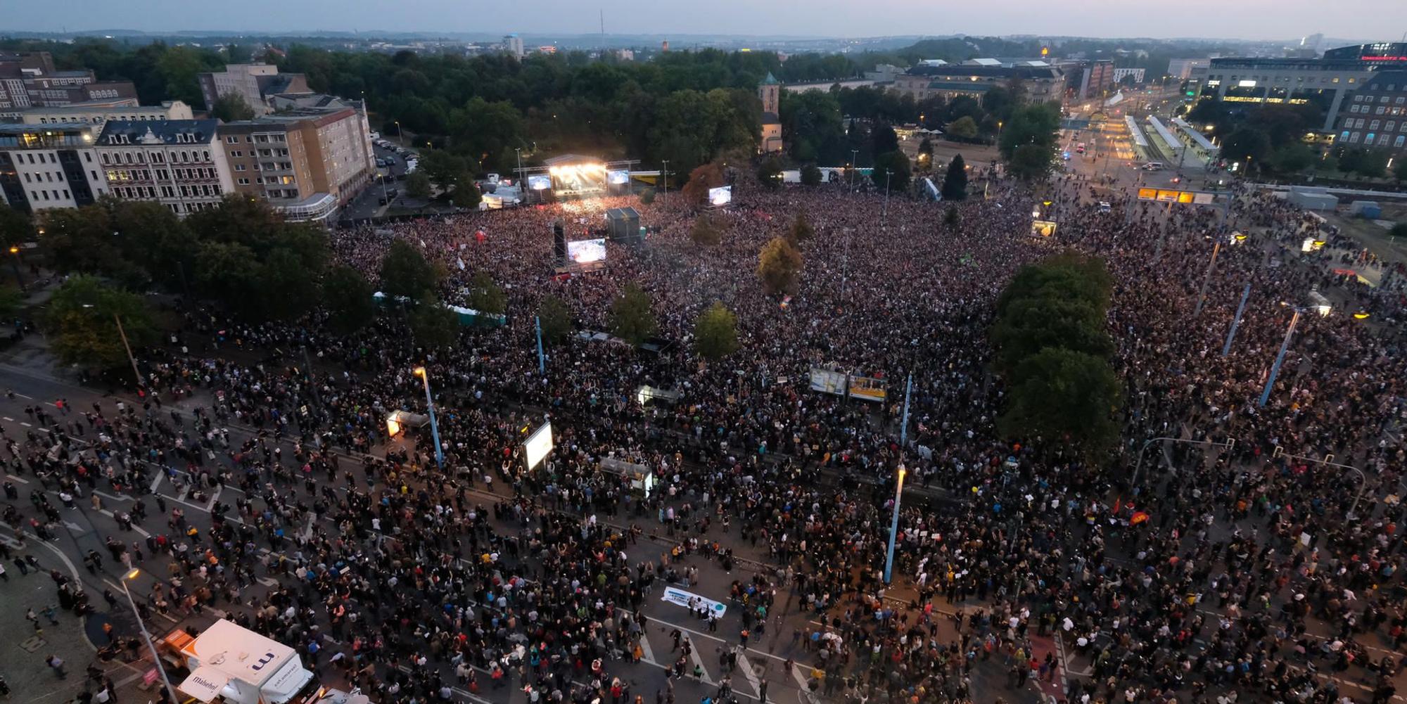 Chemnitz Konzert Luftaufnahme