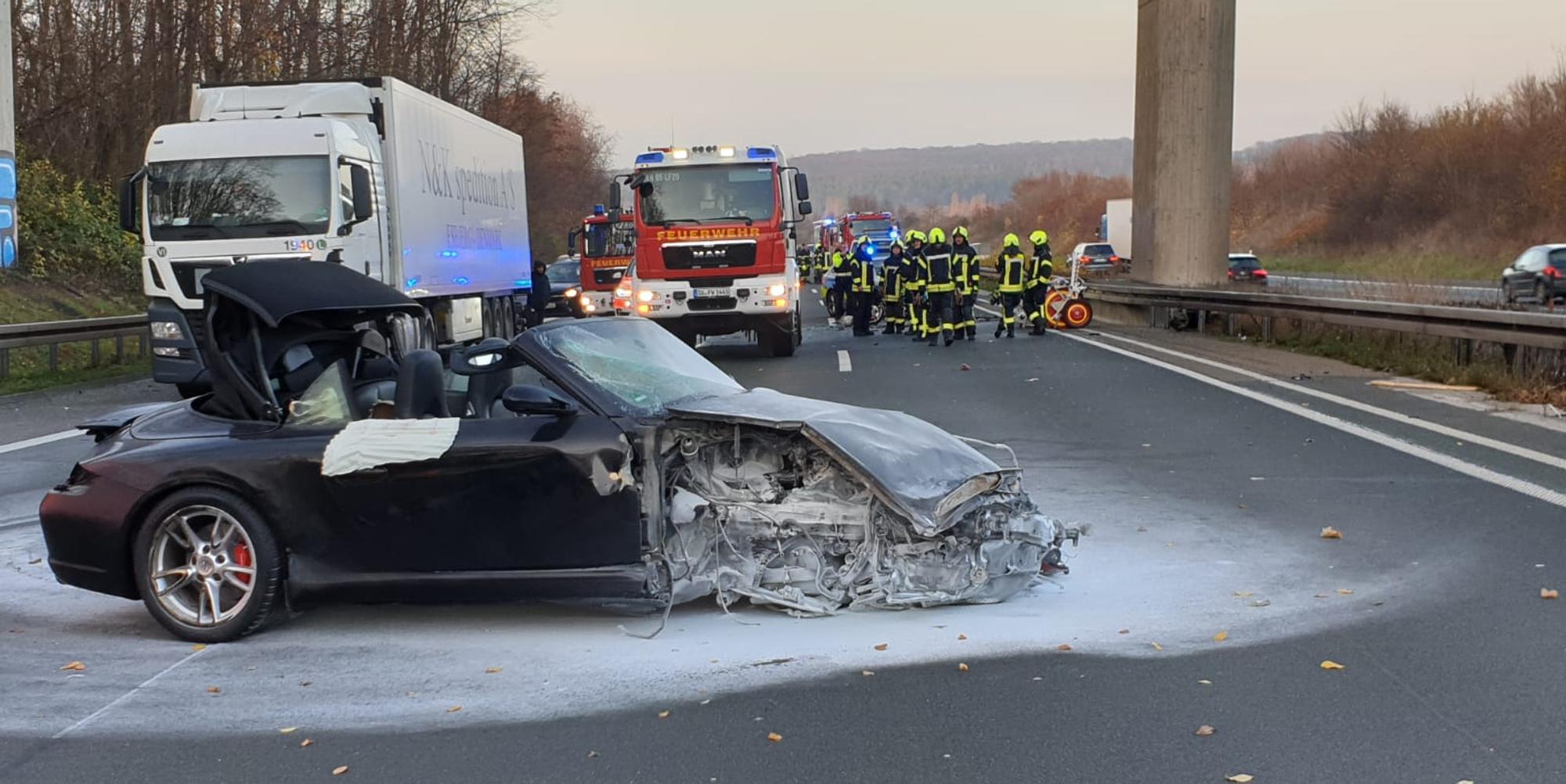 Unfall A3 Porsche