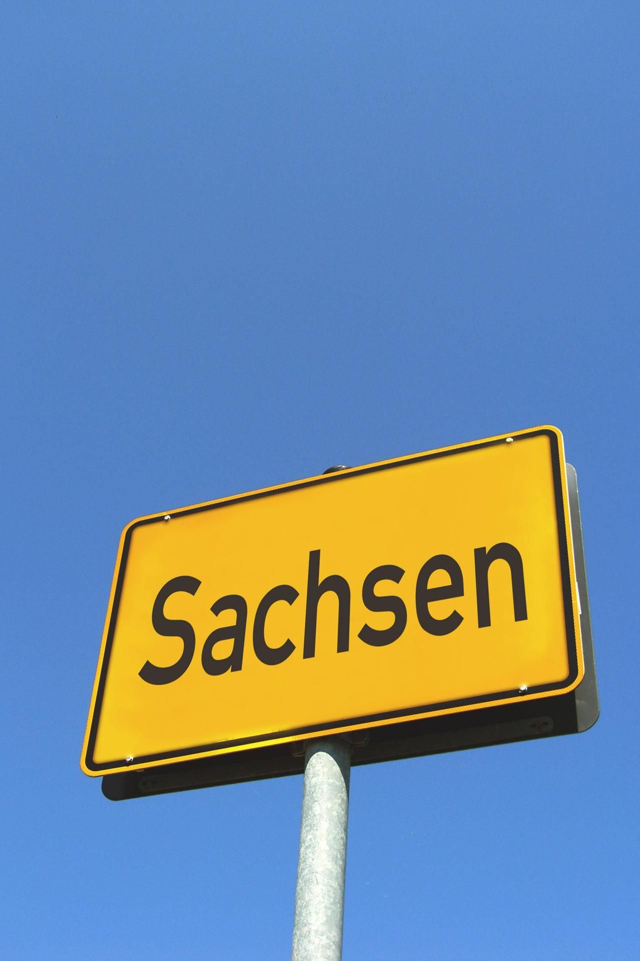 IMAGO NICHT WIEDERVERWENDEN Sachsen Schild