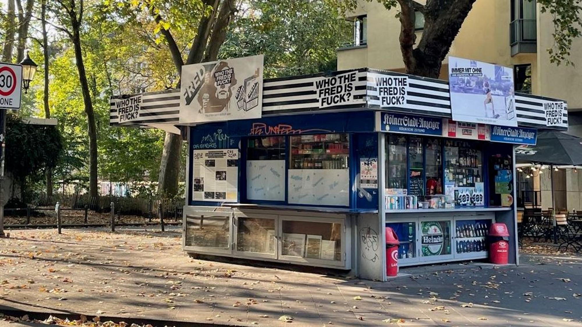 Köln ältester Kiosk am Yitzhak-Rabin-Platz im Belgischen Viertel.