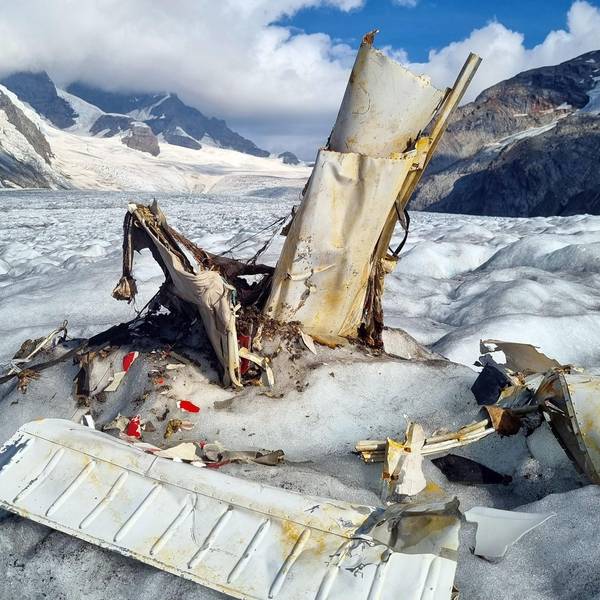Flugzeugwrack Walliser Alpen