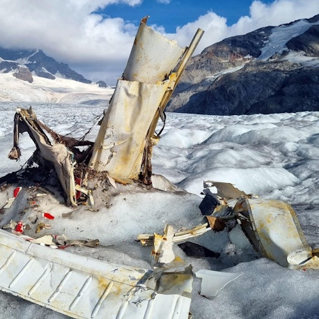 Flugzeugwrack Walliser Alpen
