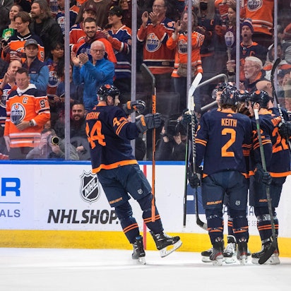 Jubel bei den Oilers (1)