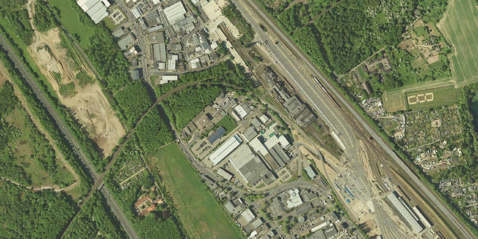 Luftbild Gewerbegebiet Longerich