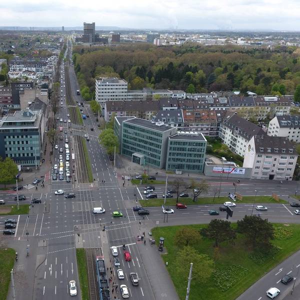 Kreuzung Luftaufnahme