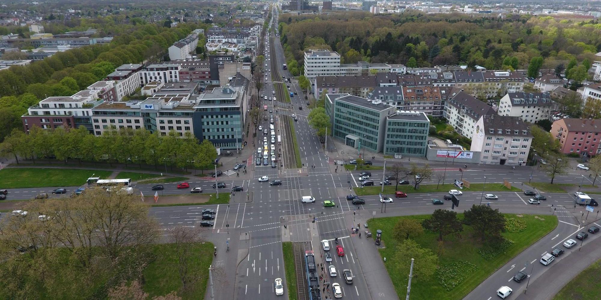 Kreuzung Luftaufnahme