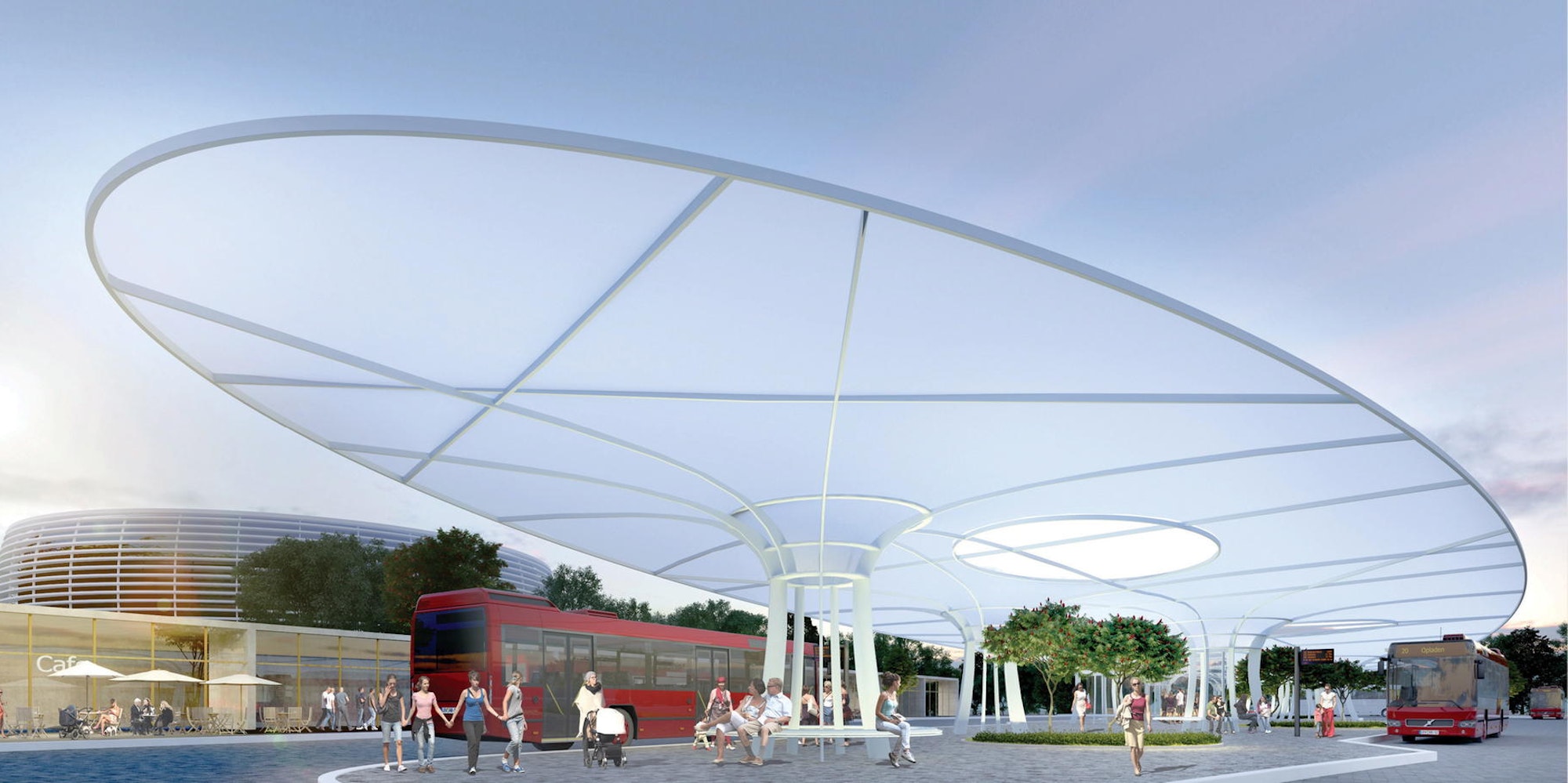 Dach Busbahnhof Wiesdorf