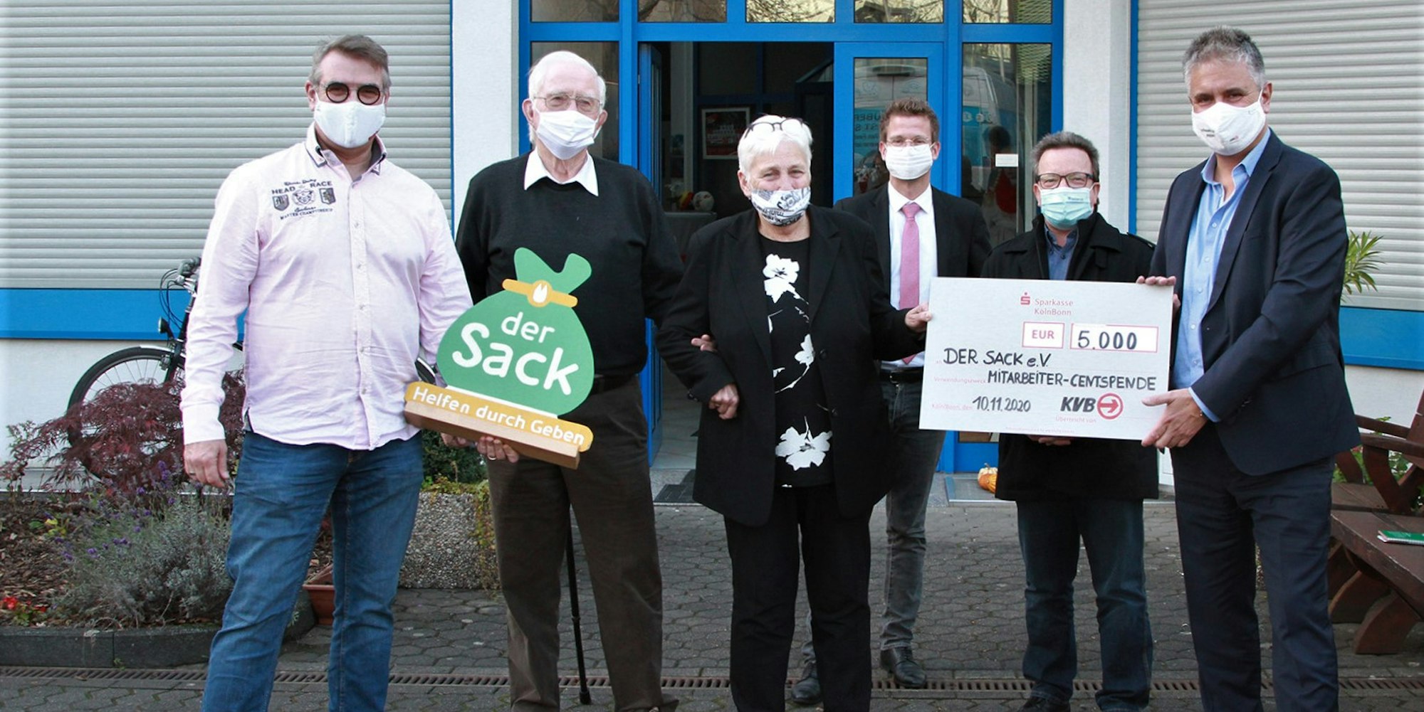 KVB_Mitarbeiter-Centspende_2020_Der Sack e. V.