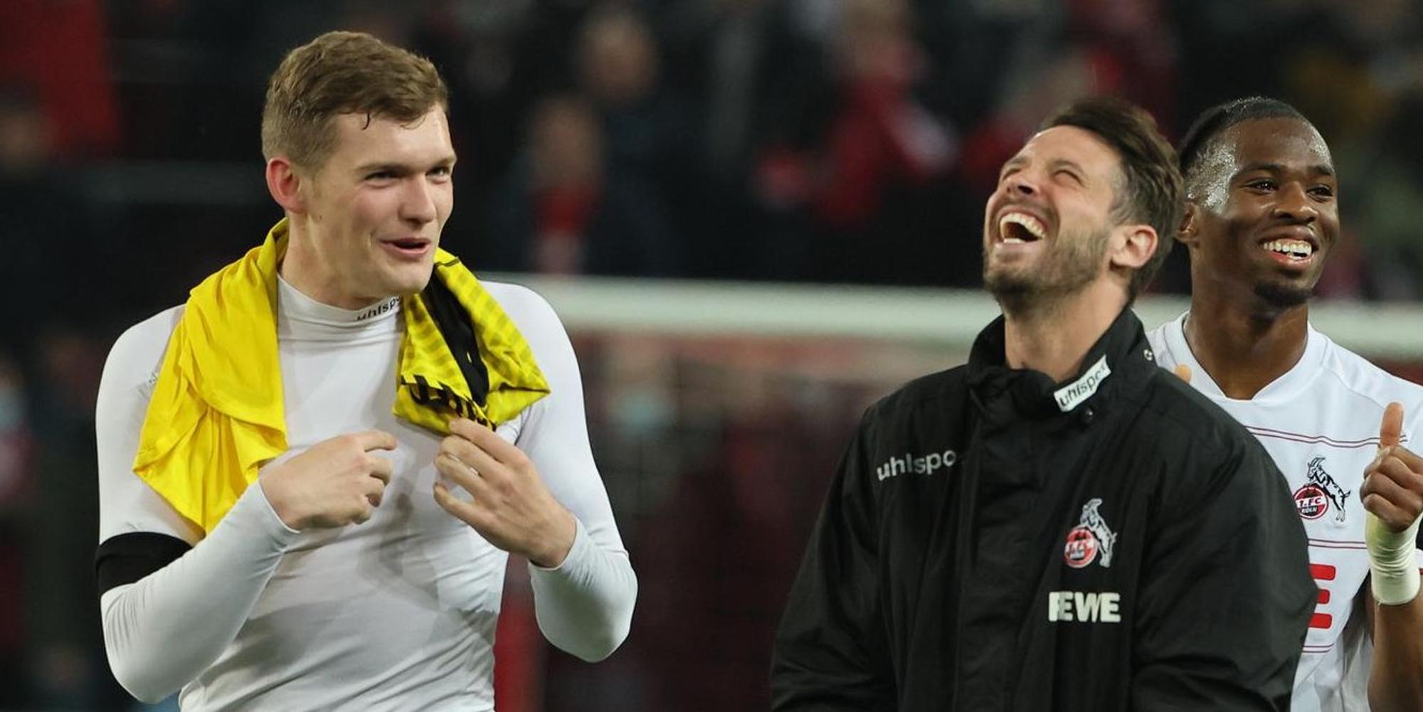 Kilian und Uth lachen
