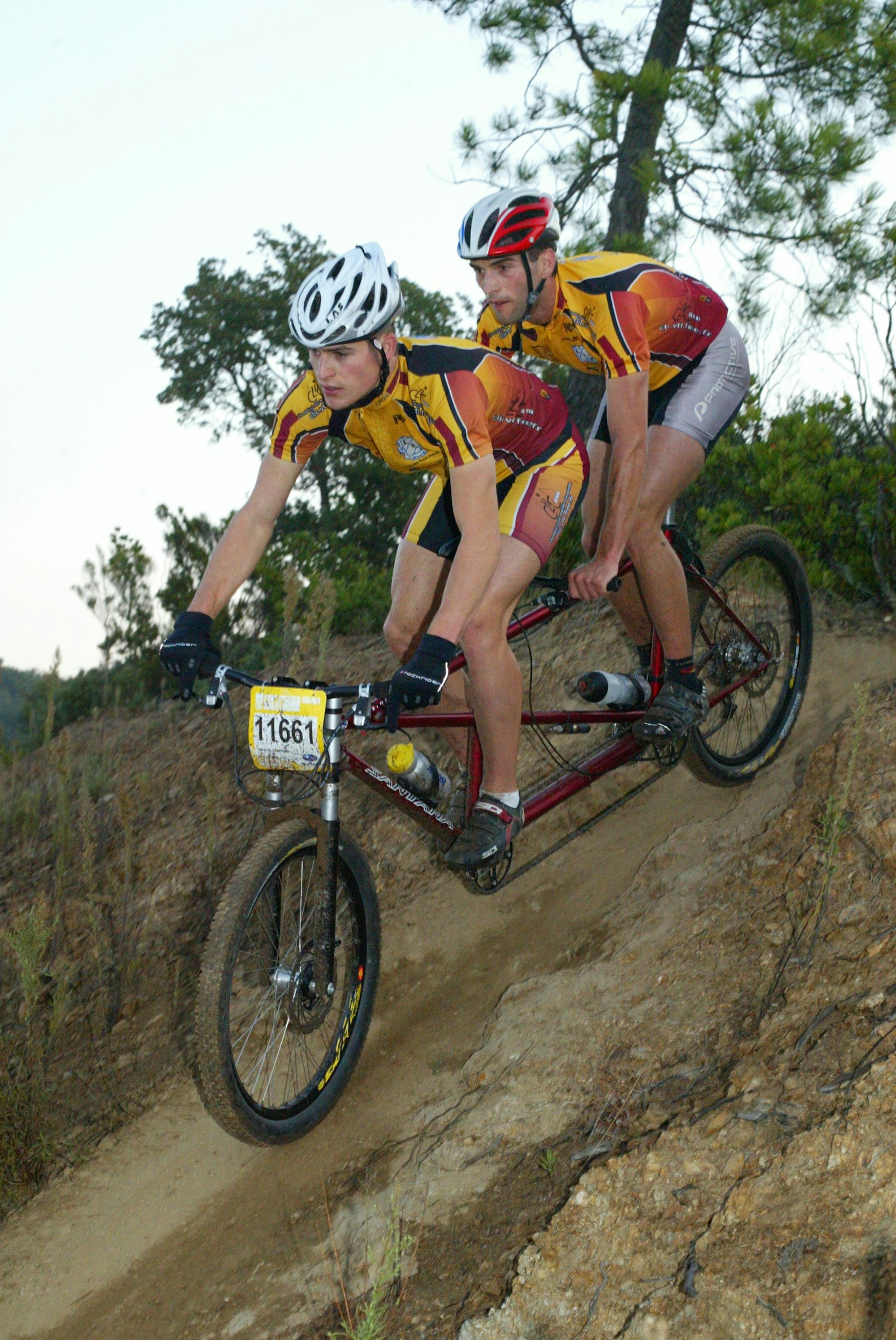 Tandemfahren zu zweit downhill 8416