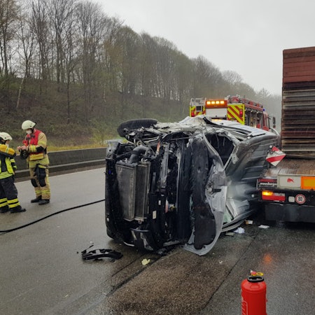 Unfall Burscheid A1 April 2022