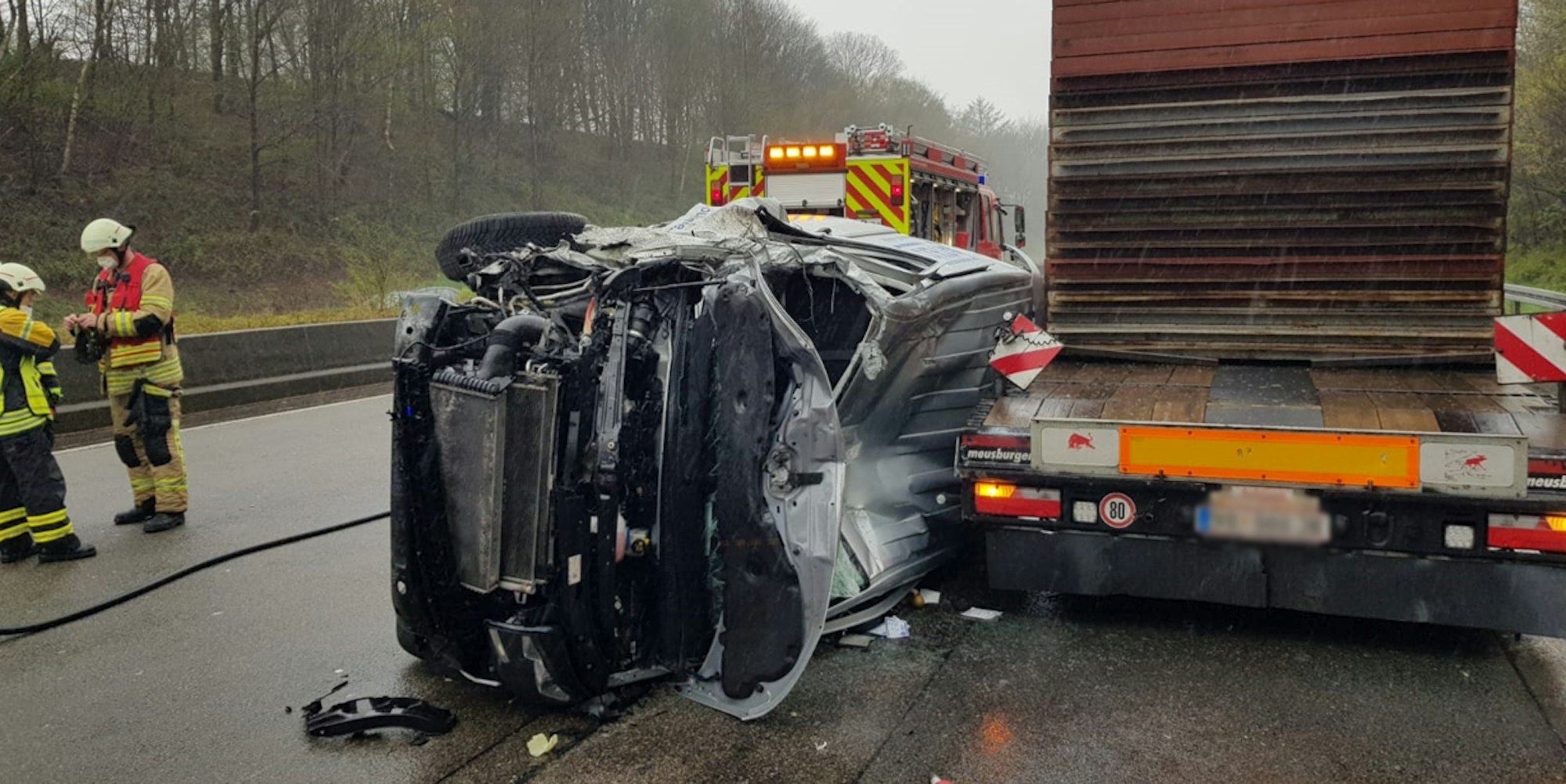 Unfall Burscheid A1 April 2022