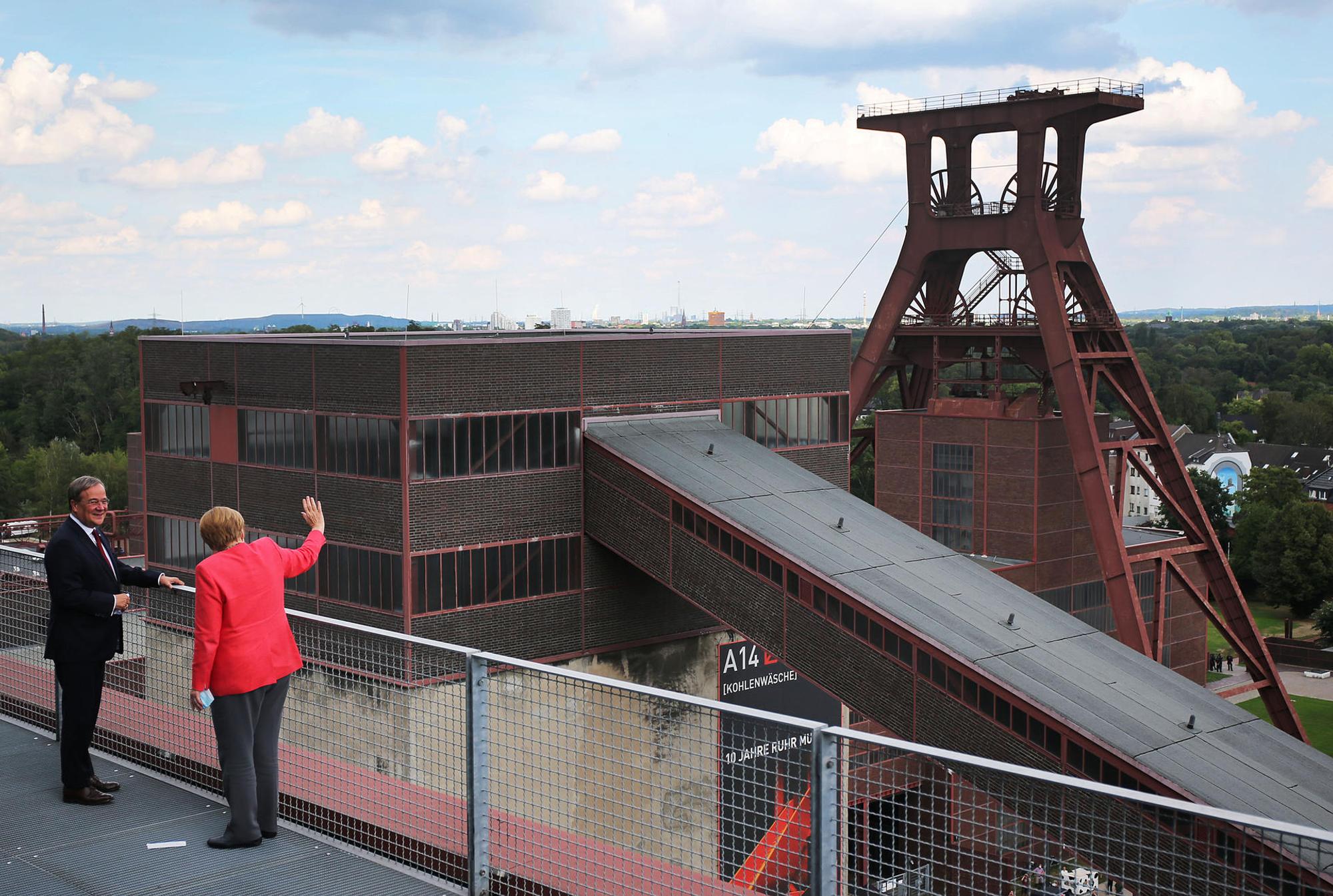 Merkel zu Besuch bei Laschet Zeche