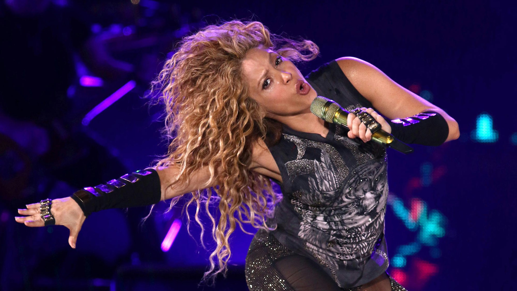 Shakira bei einem Konzert im Madison Square Garden.