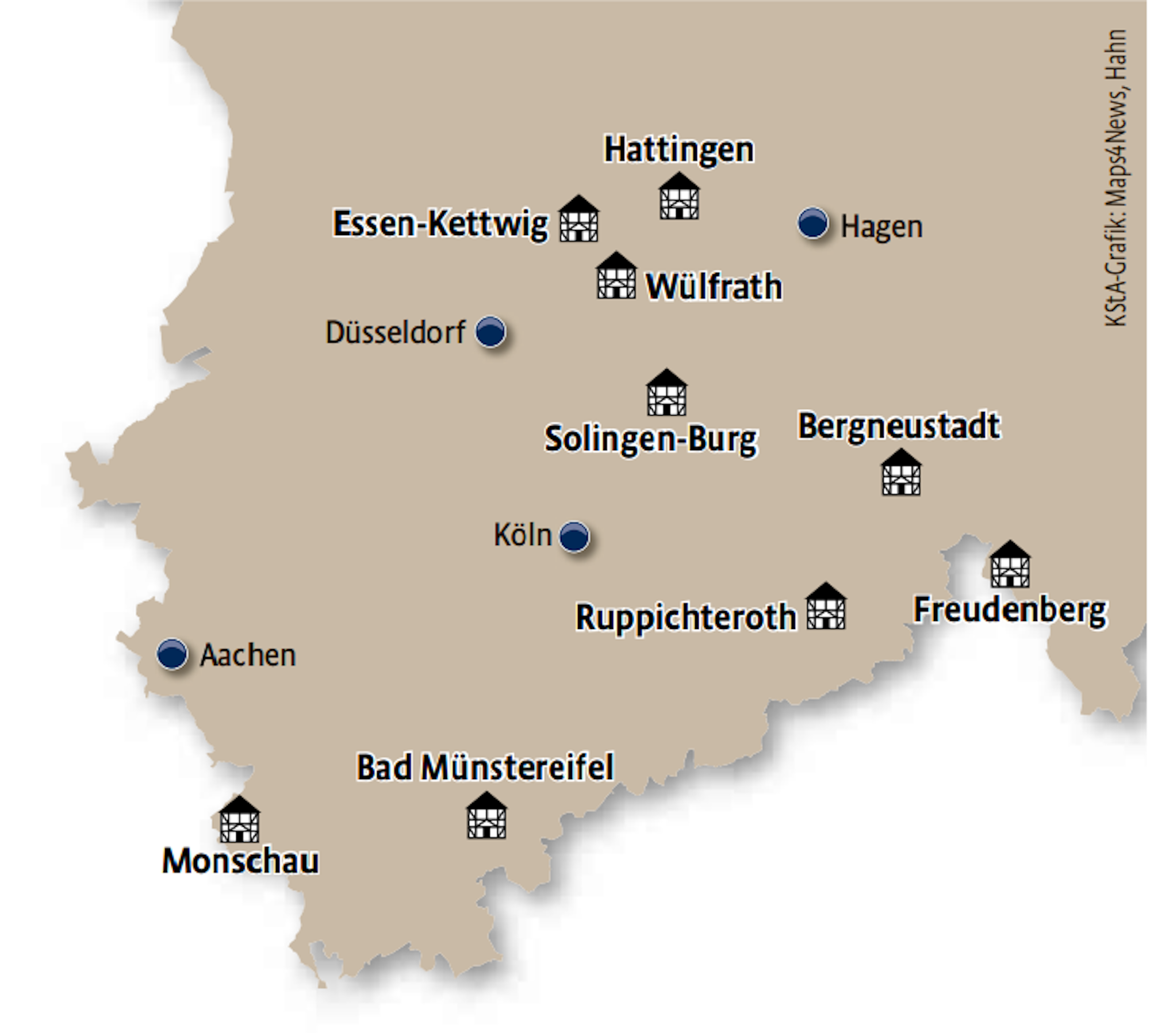 Grafik Fachwerkhäuser