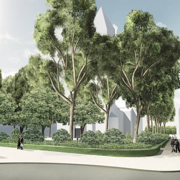 Brüsseler Platz_Var. 2 Grüne Halle_Perspektive