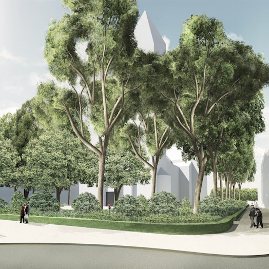 Brüsseler Platz_Var. 2 Grüne Halle_Perspektive