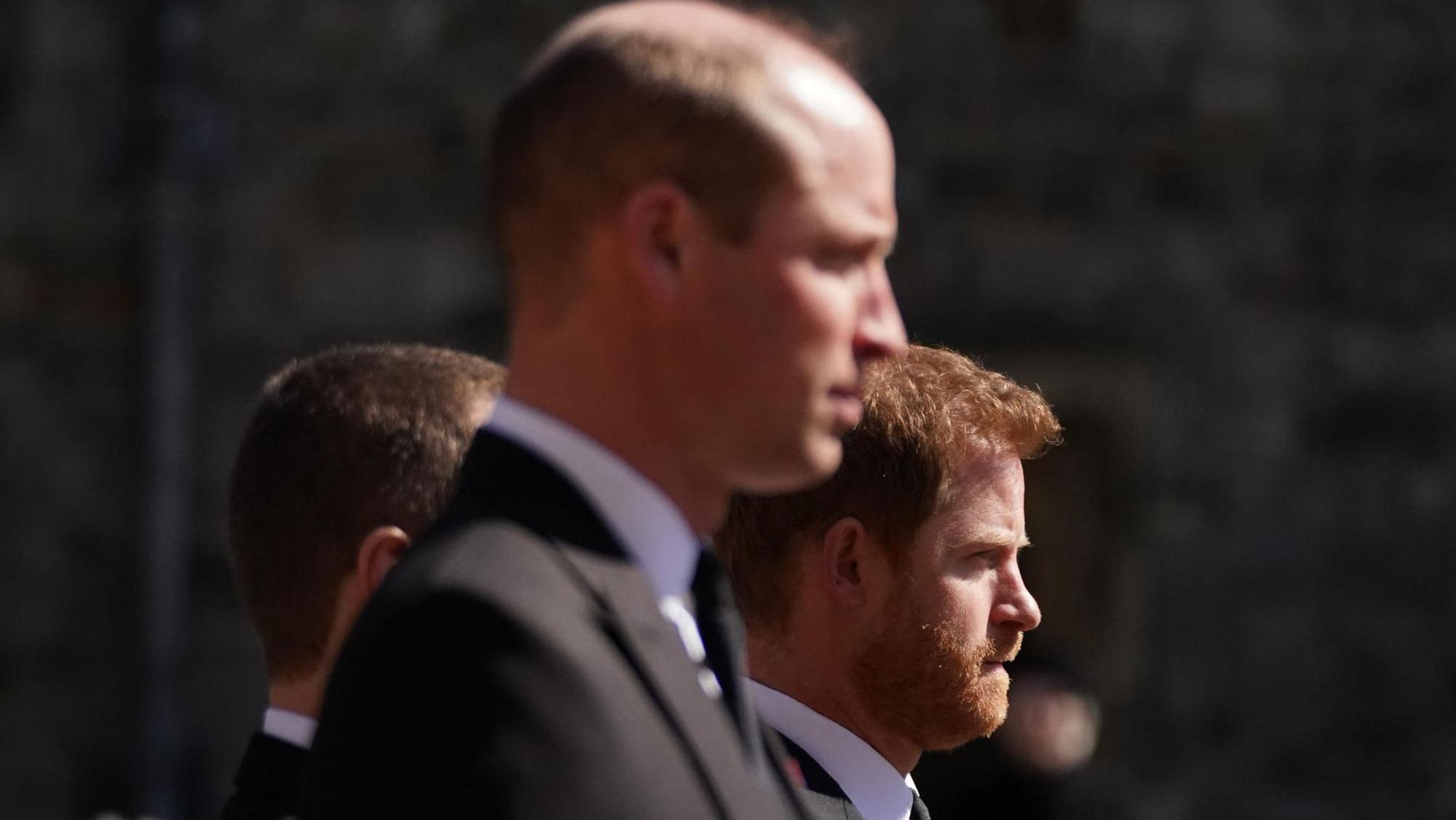 Prinz William und Prinz Harry stehen nebeneinander.