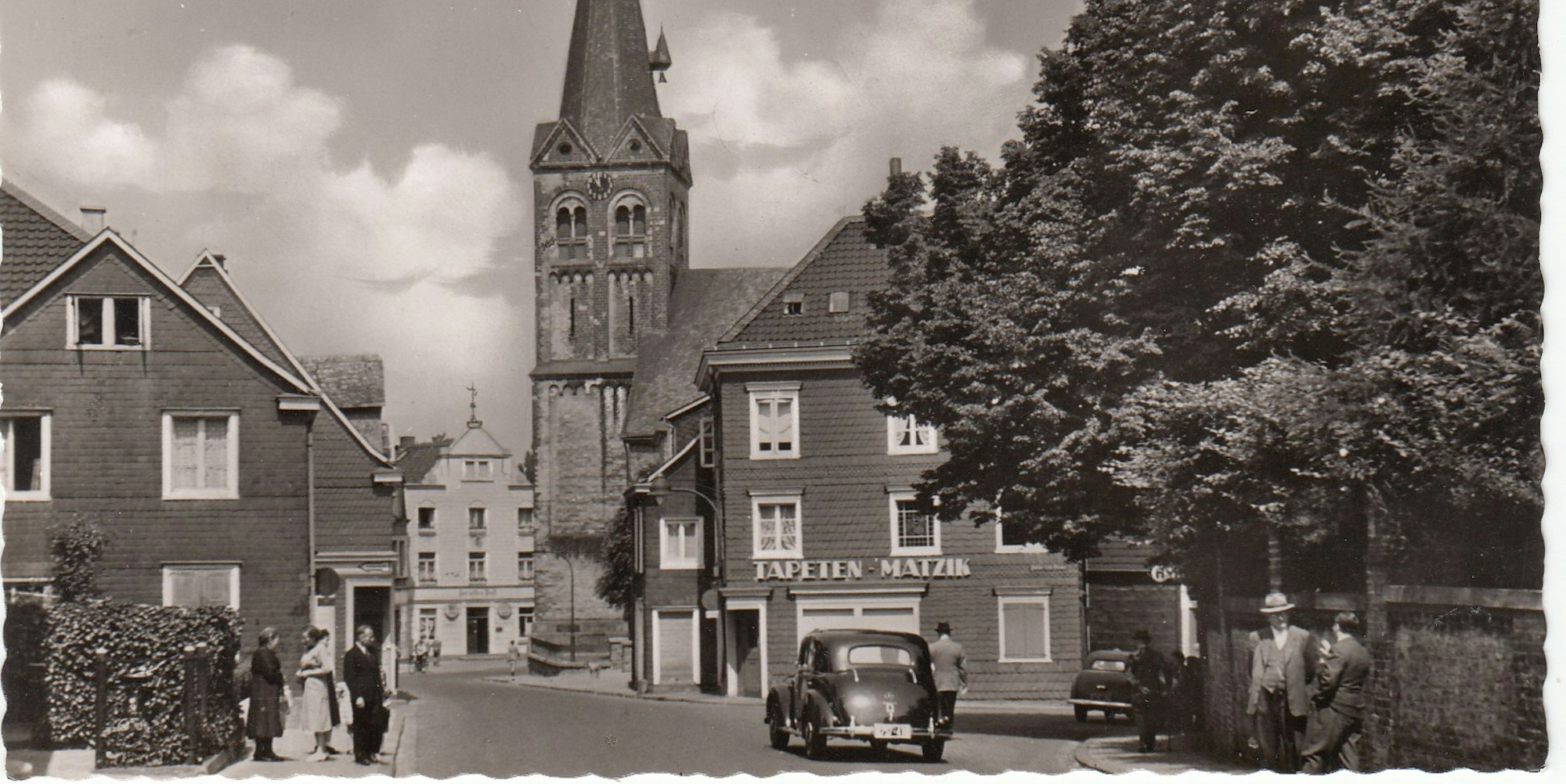 Burscheid-Kalender Hauptstr. mit Pastoratslinde Cekade 53-5