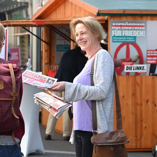 Linke Wahlkampf Schildergasse (1)