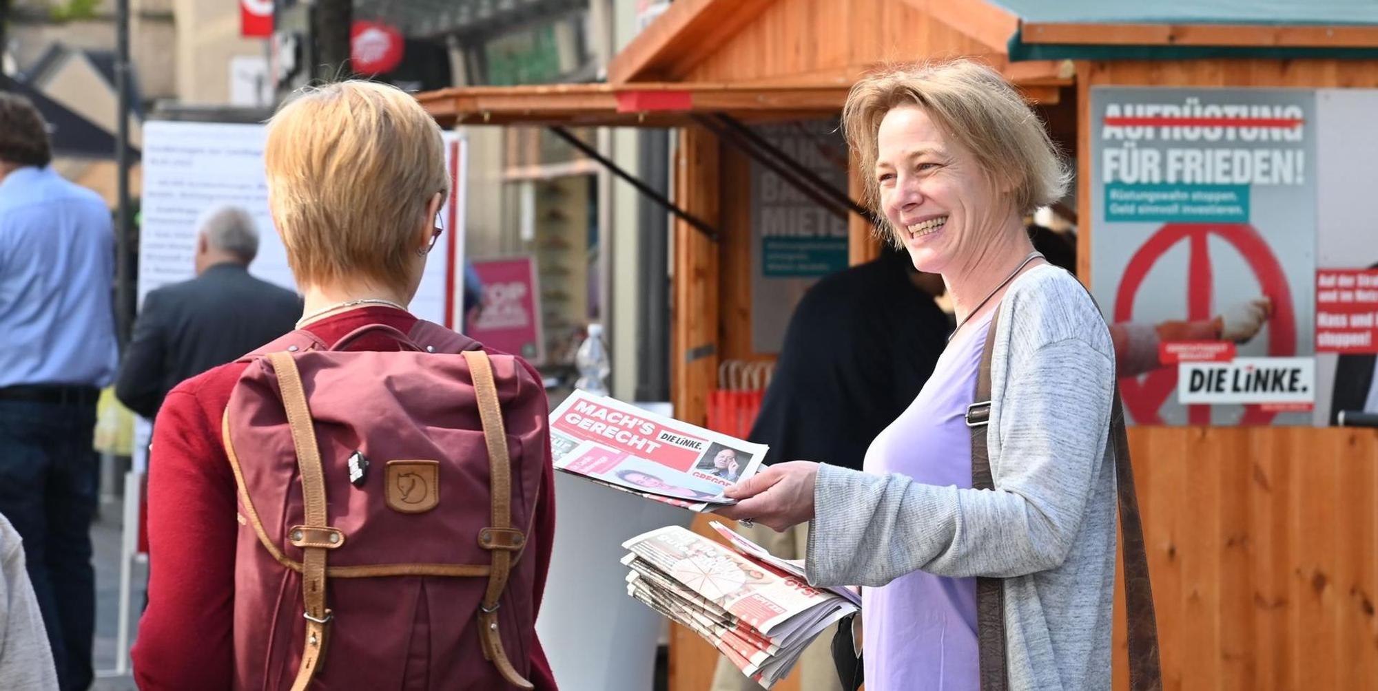 Linke Wahlkampf Schildergasse (1)