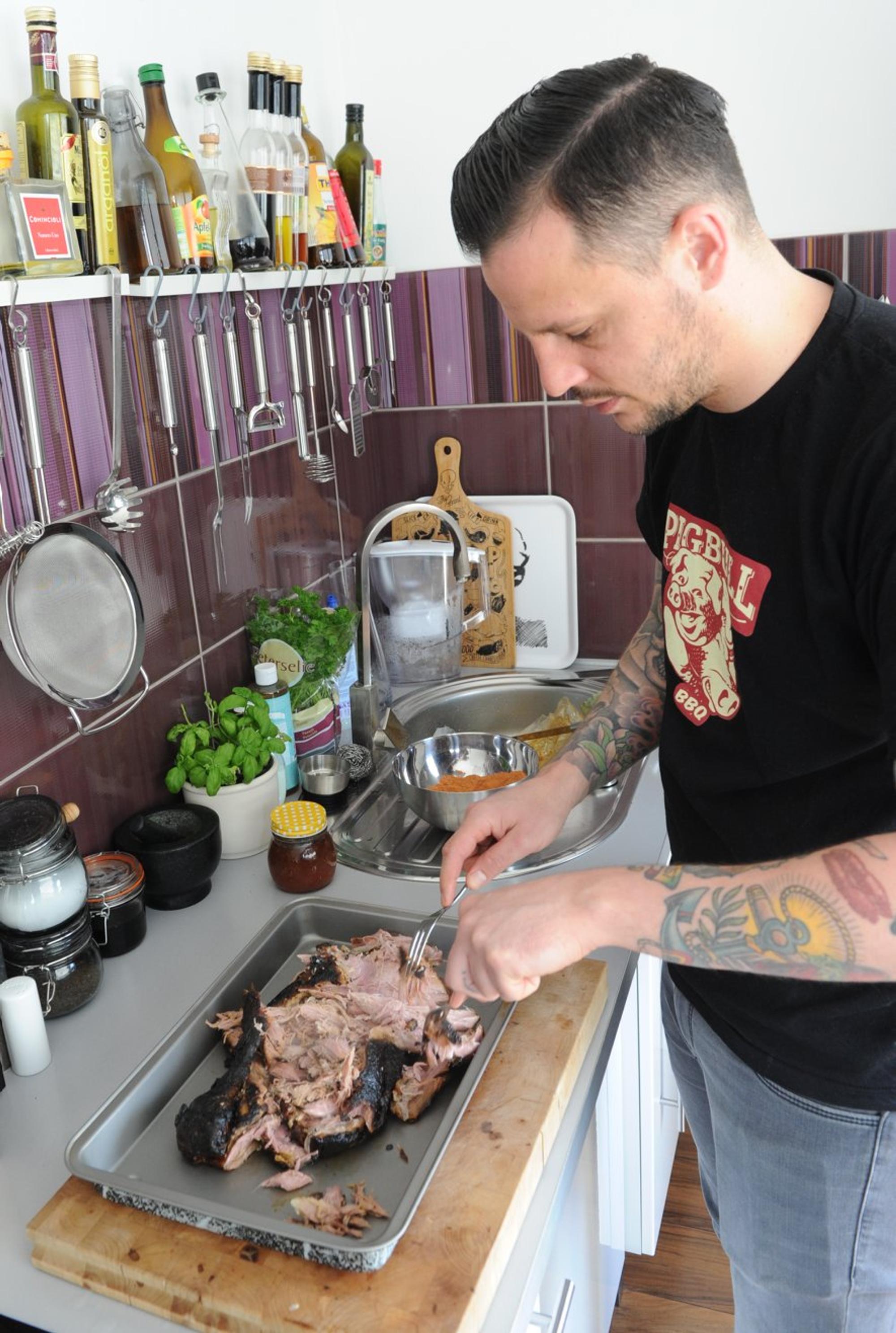 Fleisch pullen